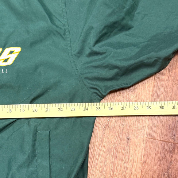 Green Bay Packers Windbreaker Pullover NFL Reebok 1/4 Bottom Side Zip Mens Large - Picture 6 of 10
